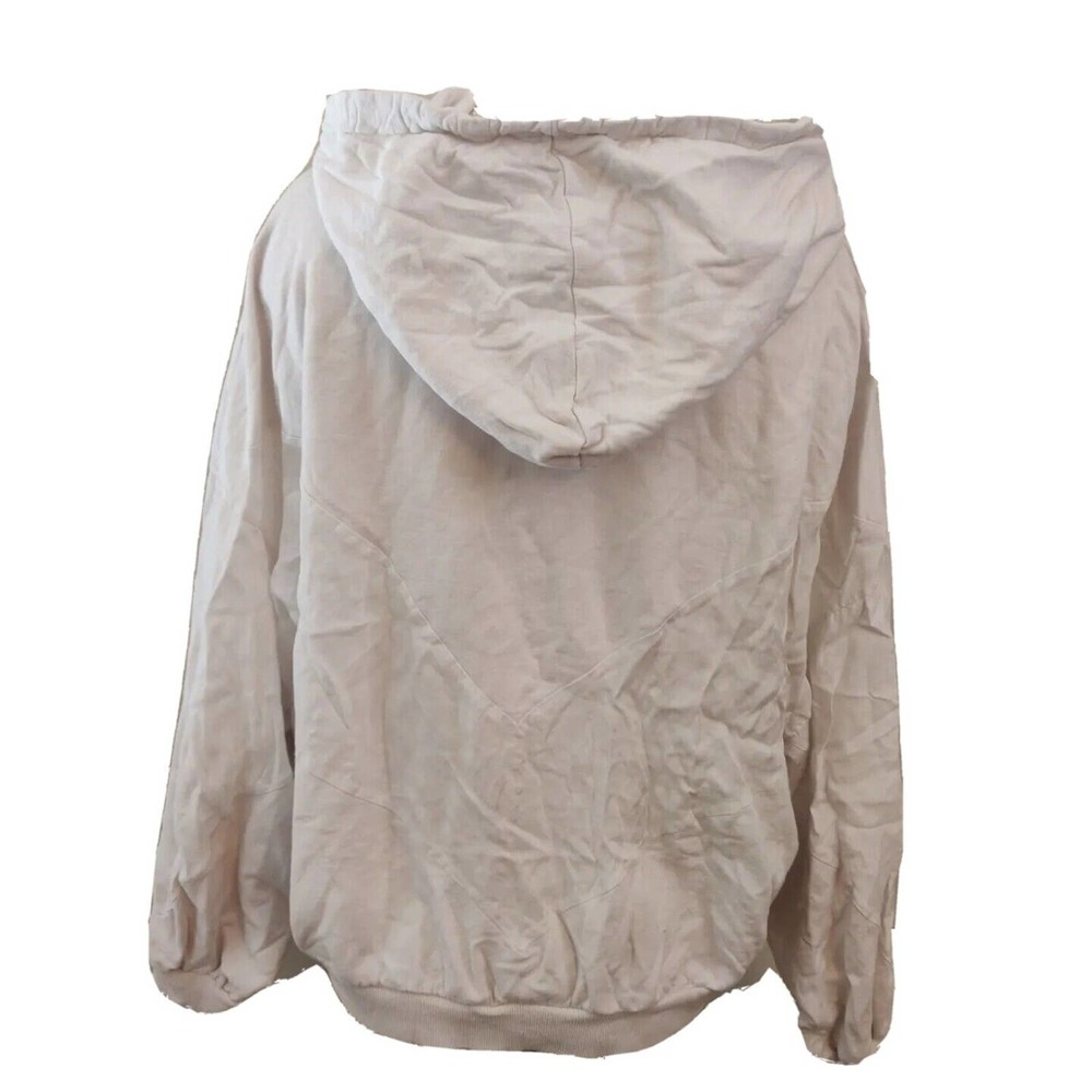 Pink Victoria's Secret Women's Hoodie Sweatshirt Quarter Zip White Size Large - Picture 2 of 6